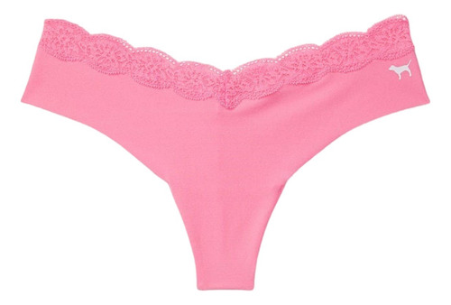 Victoria's Secret Pink Tanga No Show Con Cintura De Encaje