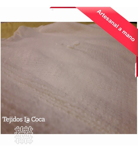 Imagen 4 de 4 de Sweater Dama Blanco Tejido A Mano / Artesanal (tlc58)