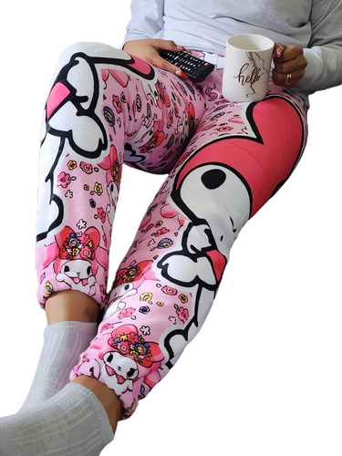 Pijama Polar Para Dama Pantalon + Bra De Personajes Kitty