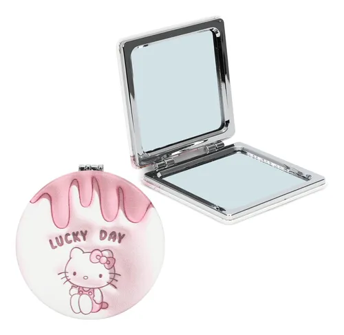 Espejo De Maquillaje Compacto Cute Kitty - 2 Espejos Compact