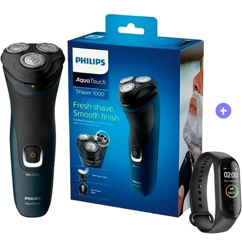 Afeitadora Inalambrica Philips S1121 Aquatouch + Smartwatch