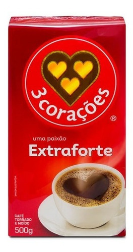 Café 3 Corações Extraforte Embalado A Vácuo - 500g