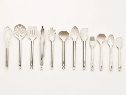 Kit De Utensílios De  Cozinha Silicone Premium 12pçs Brinox Vanilla