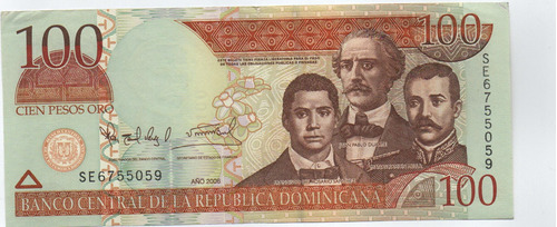 Repùblica Dominicana 100 Pesos Oro 2006