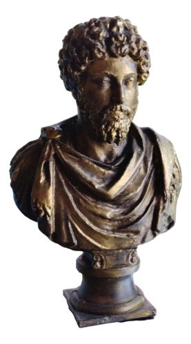 Busto Marco Aurelio Del Louvre Simil Bronce Roma Escultura