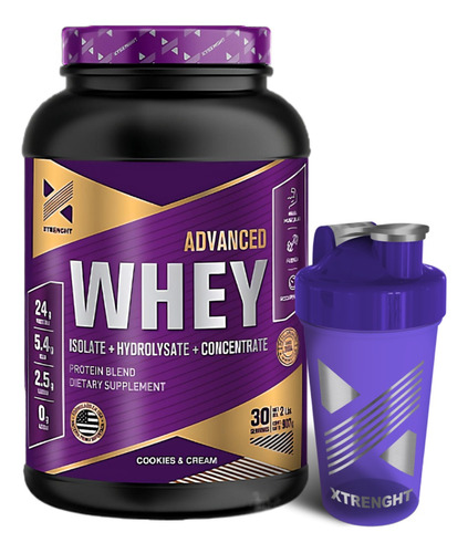 Combo Proteína Advanced Whey Xtrenght® 2lbs. + Shaker 600cm3