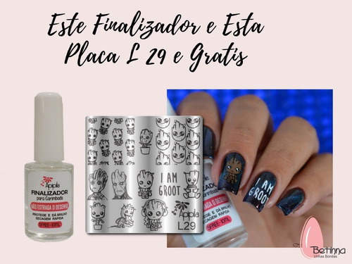 Kit 07 Esmaltes Para Carimbo+recuperador+finalizador Grátis