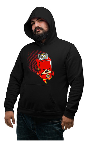 Sudadera Negra De Unisex Manga Corta De Usb Flash Dc Comics