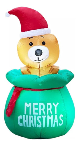 1.5m Bolsa De Oso De Navidad Inflable Con Luces Led