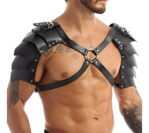 Cinturón Ajustable Hombre Arnes De Pecho Cuerpo Punk Correa