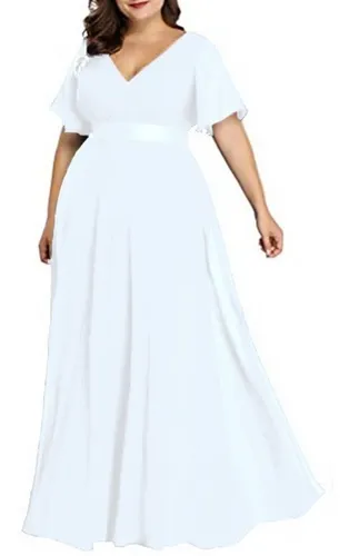 Vestido Branco Plus Size Casamento MercadoLivre