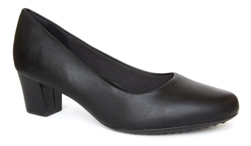 Imagem 1 de 6 de Sapato Scarpin Piccadilly Salto Medio 110120-78 - Preto