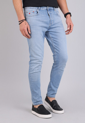 Pantalon Jeans Basic Skinny Fit Azul Claro