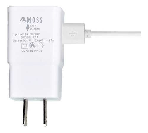 Imagen 6 de 7 de Combo Cargador 5v 2.0a Tipo C Carga Rapida Usb Datos Moss