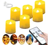 Comprar Seis Velas Velas De Té Led Sin Llama Recargables Por Usb, Lámpara De Ve Gomita