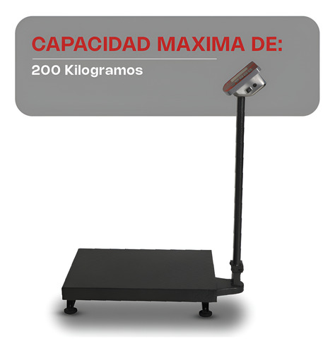 Báscula Digital Plataforma Plegable Vinson /rhino Baple200 Rojo