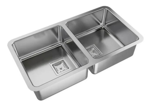 Bacha Doble Cocina Johnson Acero Inoxidable Quadra Q76 Pilet