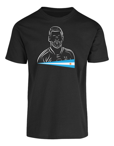 Playera Para Hombre Futbol Argentina - Silueta Lionel