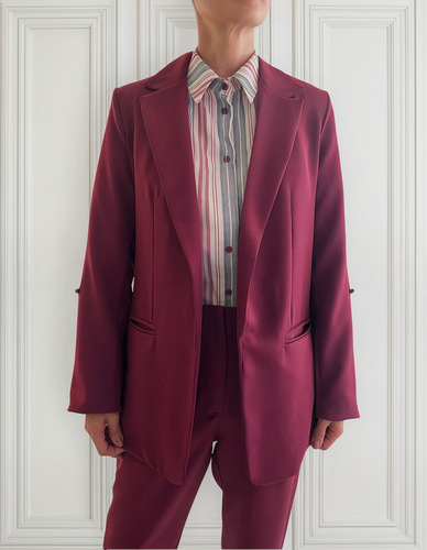 Blazer Forrado Con Hombreras (bohemian) Ultimos Oferta