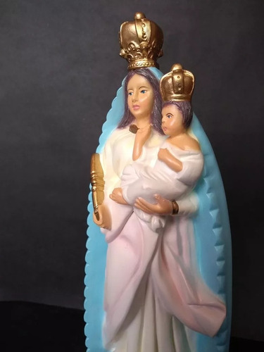 Imagem De Nossa Senhora Da Ajuda 23 Cm Cor Pintura A Mão