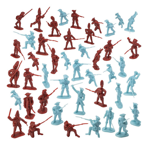 Bmc Revolutionary War Plastic Army Men - 44 Figuras De Solda