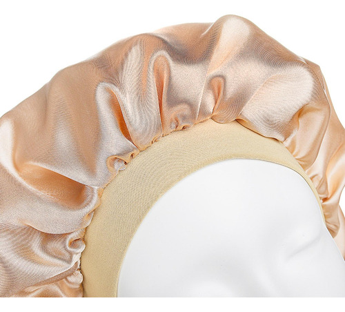 Gorro Largo De Satén, Gorro De Dormir, Banda Elástica,