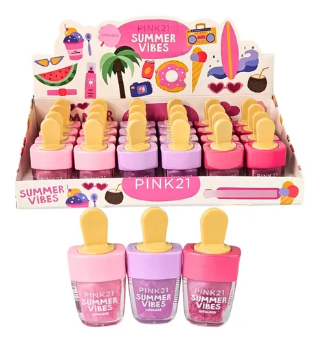 comprar Lipgloss C\u002Fglitter Aroma Frutal Brillo Labial Makeup Pink21