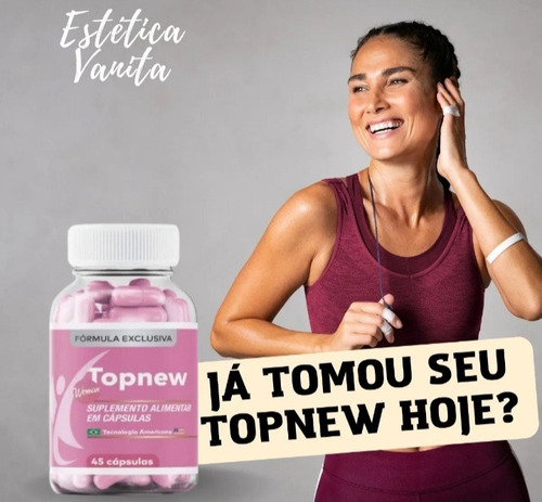 Suplemento Top New Woman Natural Corpo Mulher 45 Cápsulas