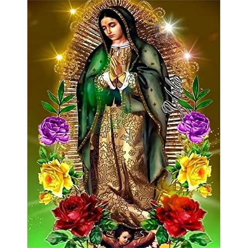 Kit De Pintura De Diamantes De Virgen María De 5d Diy,...