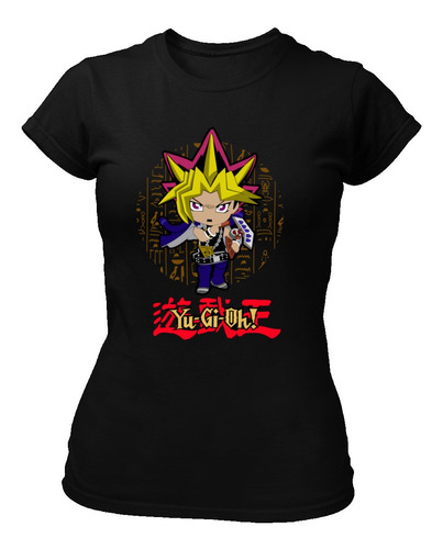 Playera Negra Yugioh Chibi Listo Para El Duelo