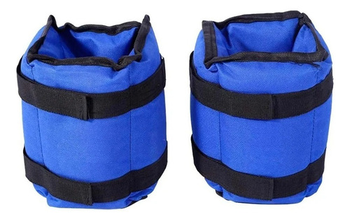 Pesas Tobilleras Muñecas Pierna 1.5 Kg Total 0,75 Kg C/u Color Azul - 1.5KG-02363