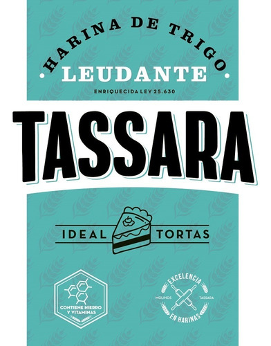 Harina De Trigo Leudante Pack 10 X 1 Kg Tassara Ideal Tortas
