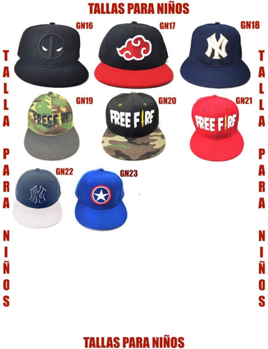 Imagen 9 de 9 de Gorras Mayoreo 50 Piezas A Escoger Niño Y Adulto Unisex
