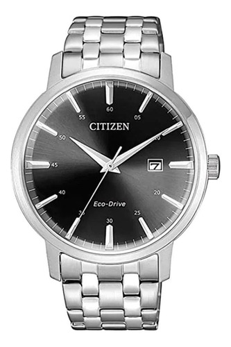 Reloj Citizen Ecodrive Analog Bm746088e Hombre Color De La Malla Acero Color Del Bisel Acero Color Del Fondo Negro