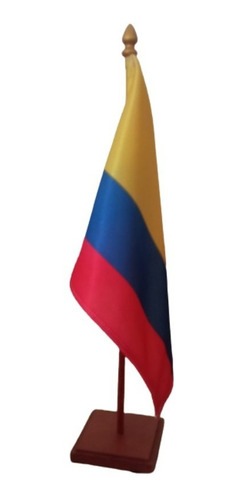 Mastil Bandera Colombia Para Escritorio 
