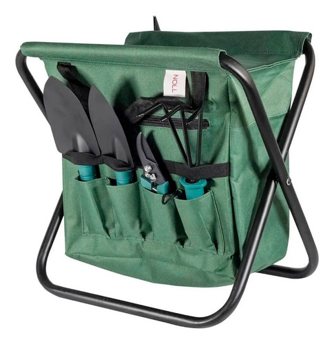 Kit Para Jardinagem 8 Peças Com Banquinho - Noll