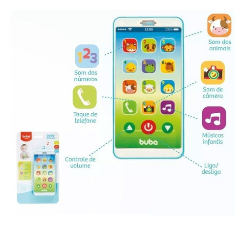 Imagem 3 de 3 de Baby Phone Azul - Buba