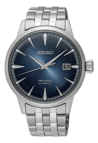 Reloj Seiko Presage 23 Jewel Automatico Con Esfera Azul Para