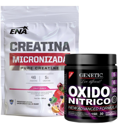 Rendimiento Energia Arginina Oxido Nitrico + Creatina Ena