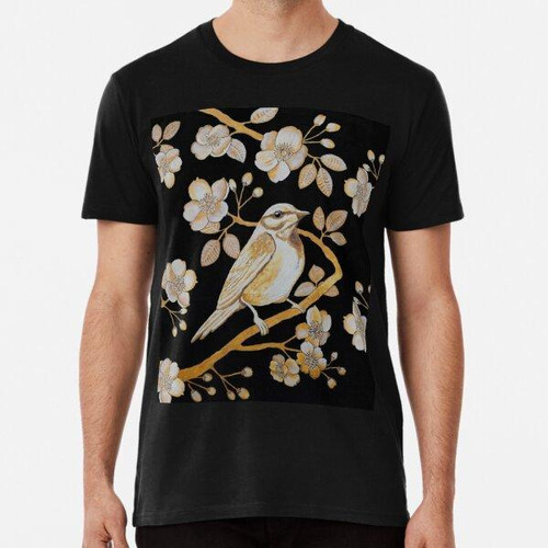 Remera Pájaro Oriental Cerezo Zen Feng Shui, Arte De Miguel 