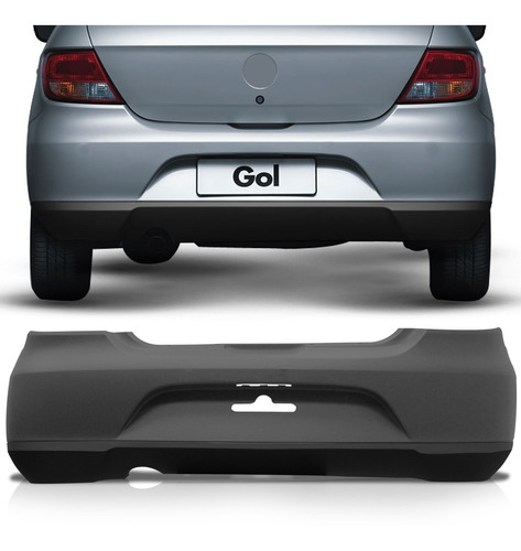 Parachoque Traseiro Gol G5 08 A 13 Original Liso Com Spoiler