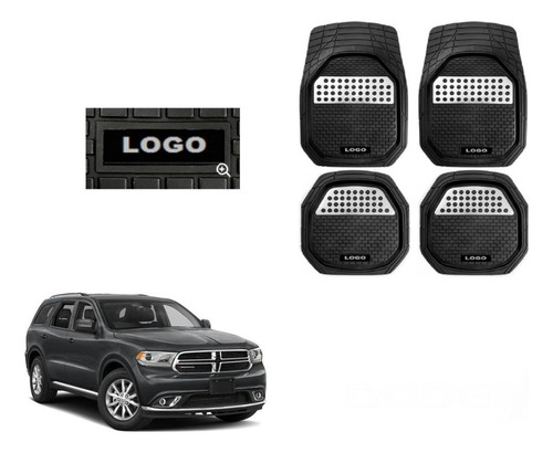 Tapetes 4pz Charola 3d Logo Dodge Durango 2014 - 2019 2020