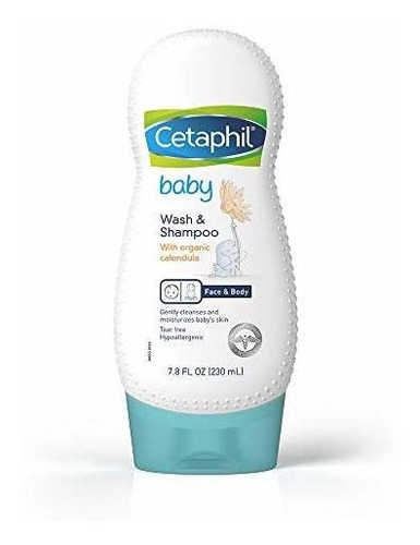 Cetaphil Baby Wash Y Champú Con Caléndula Orgánica, 7,8 O