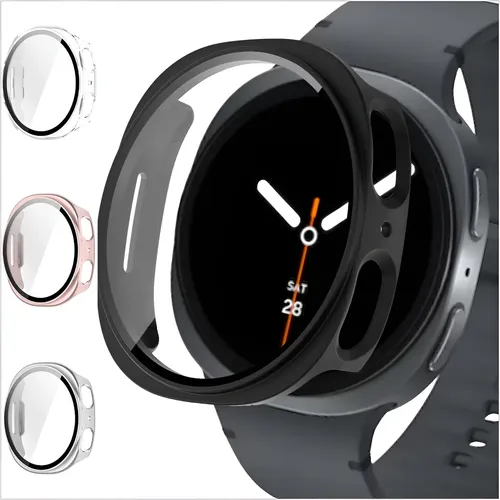 Capa Case Para Galaxy Watch 8 Com Película Vidro 40mm E 44mm