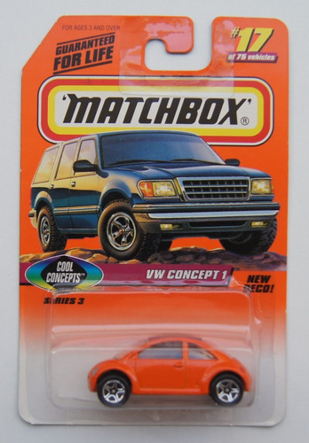 Matchbox 1998 #17 Of 75 Cars - Vw Concept 1 Color Naranja (1)