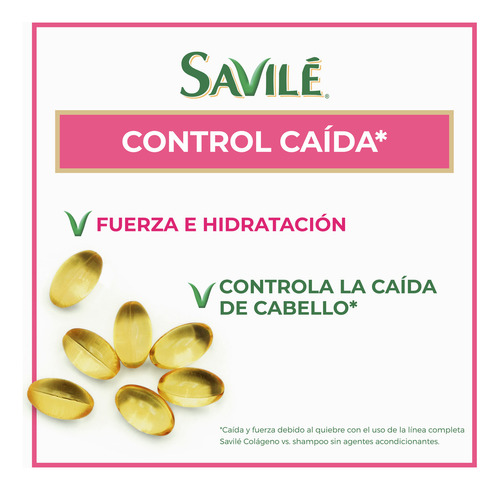 Savile Shampoo Colágeno Con Pulpa De Sábila Protege Y Evita