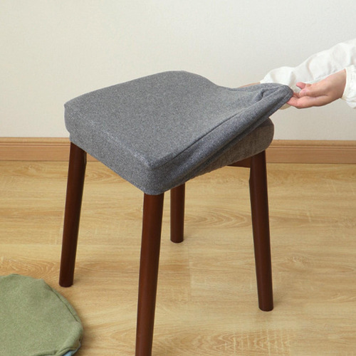 Taburete De Tocador Elástico Funda De Asiento Funda Gris B