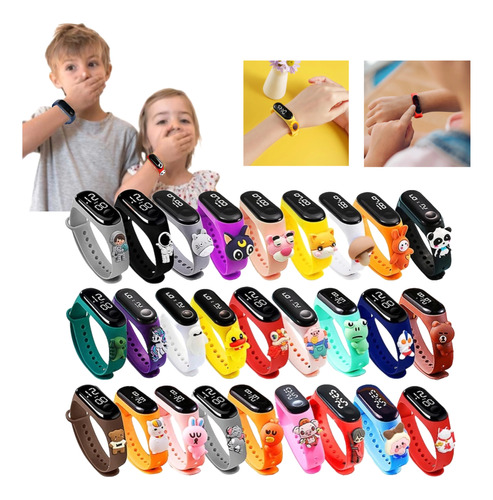 Reloj Pulsera Táctil Digital Led Silicona Para Niños Y Niñas