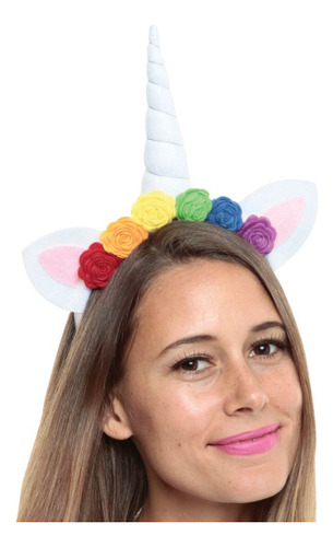 Diadema De Unicornio Flores Disfraz Fiesta Halloween Terror