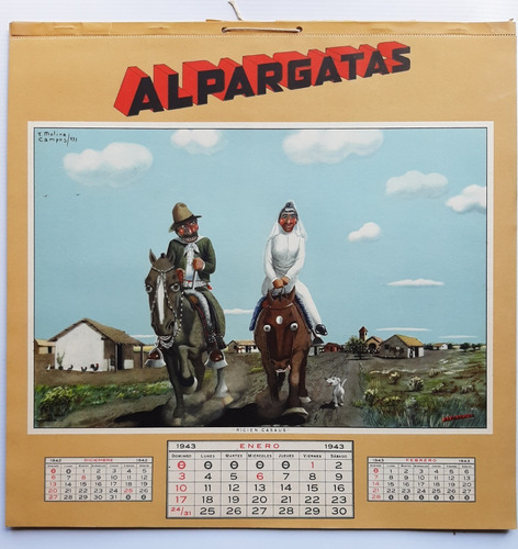 Imagen 6 de 10 de Molina Campos Colección 12 Almanaques Alpargatas Ro 028